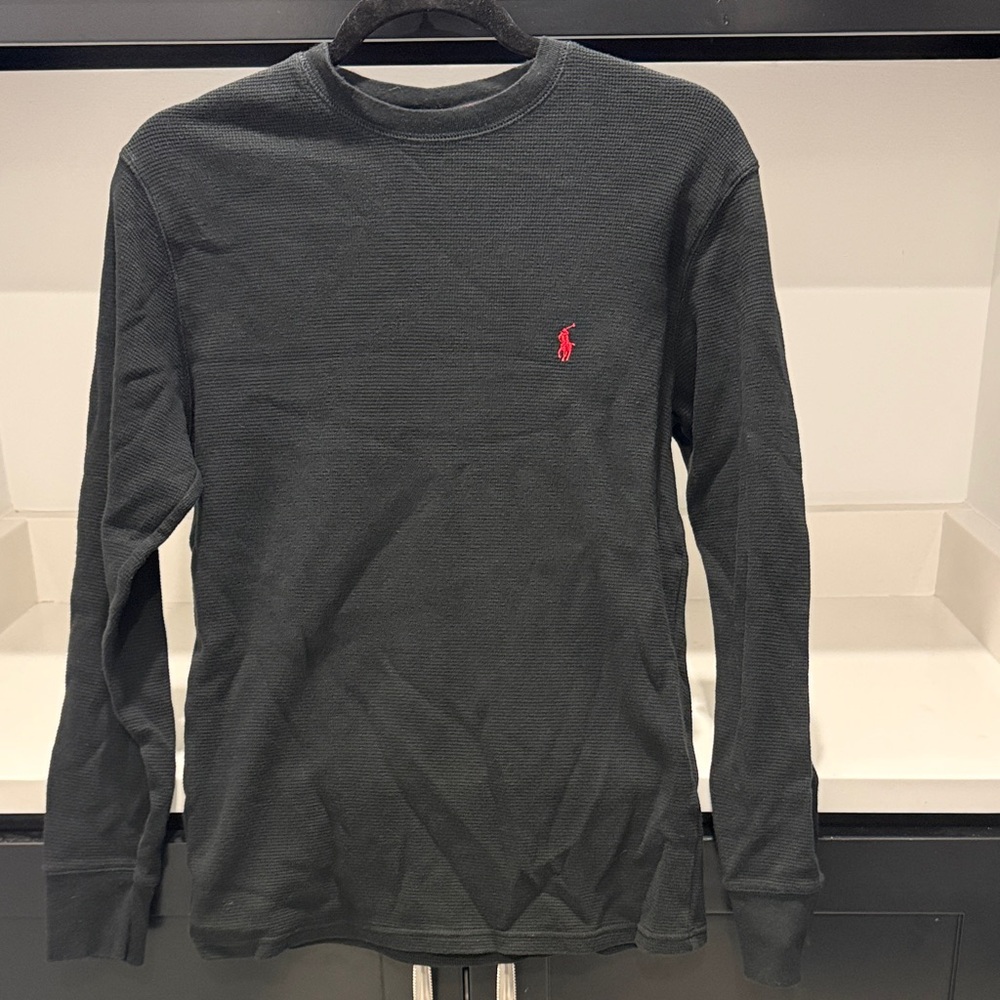 Polo by Ralph Lauren Men's Dark Gray Long Sleeve Tee. Size S